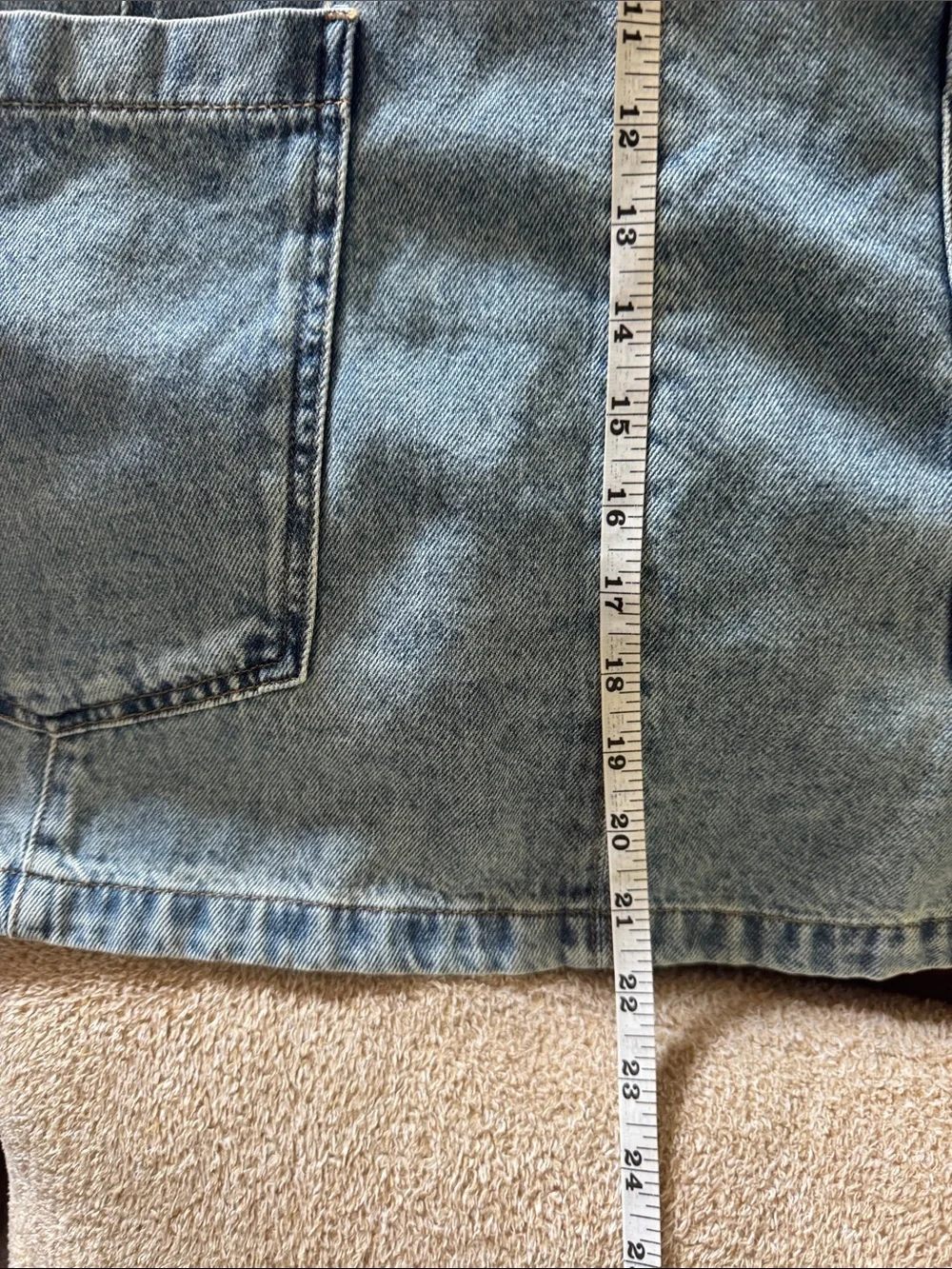NWT Free People Light Blue Denim V-Neck Mini Pinafore Dress - Picture 6 of 7